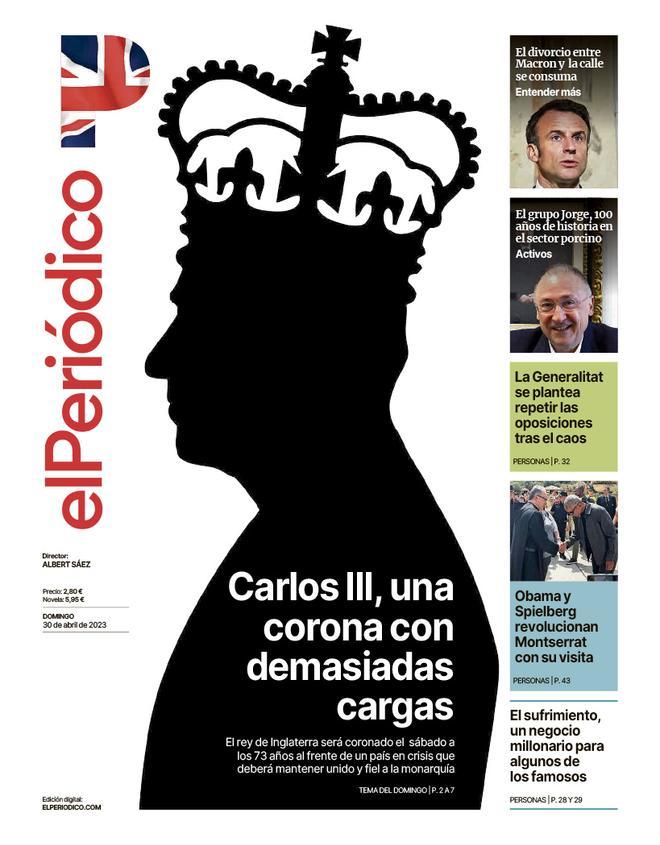 La portada d’EL PERIÓDICO del 30 d’abril del 2023