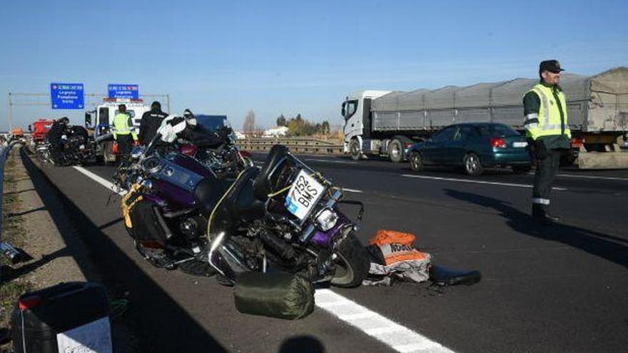 Fallece un motorista en un accidente de tráfico en la A-68 en Zaragoza