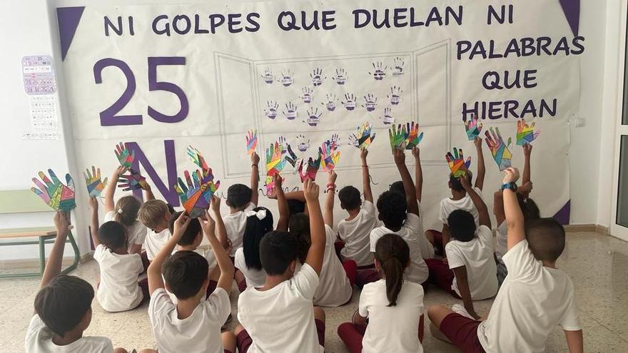Alumnado del CEIP Cristóbal García Blairzy, en Fuerteventura.
