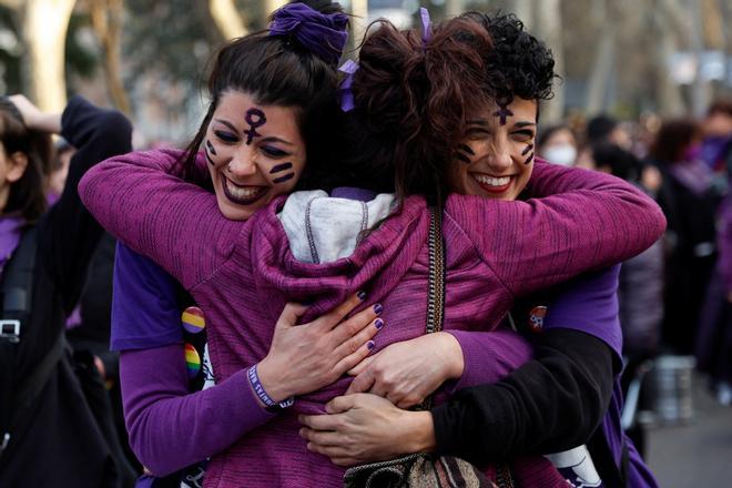 Las marchas del 8-M toman el centro de Madrid