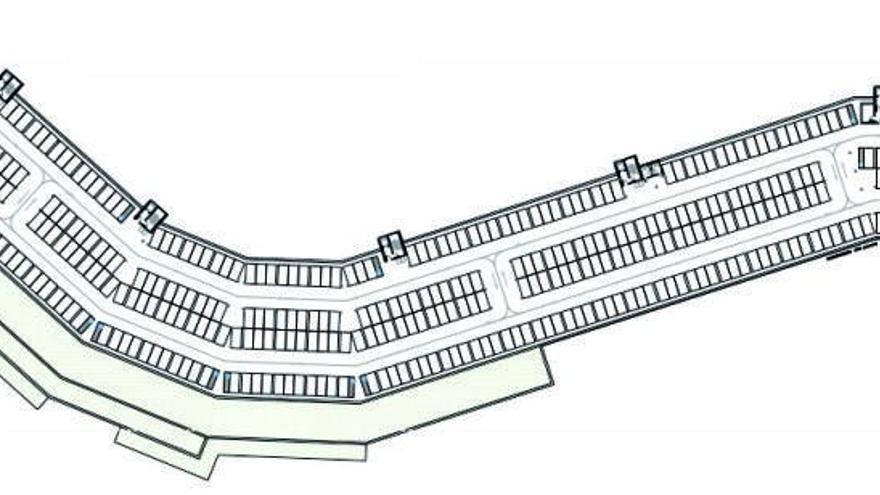 Una de las plantas del futuro aparcamiento cubierto.   | // FDV