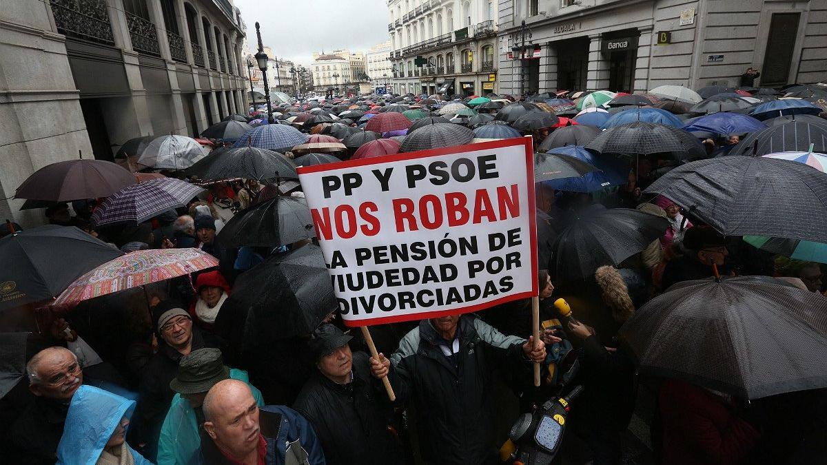 Concentración de pensionistas en Madrid, el pasado 1 de marzo.