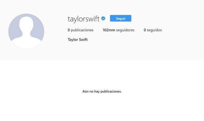 Cuenta de Instagram de Taylor Swift