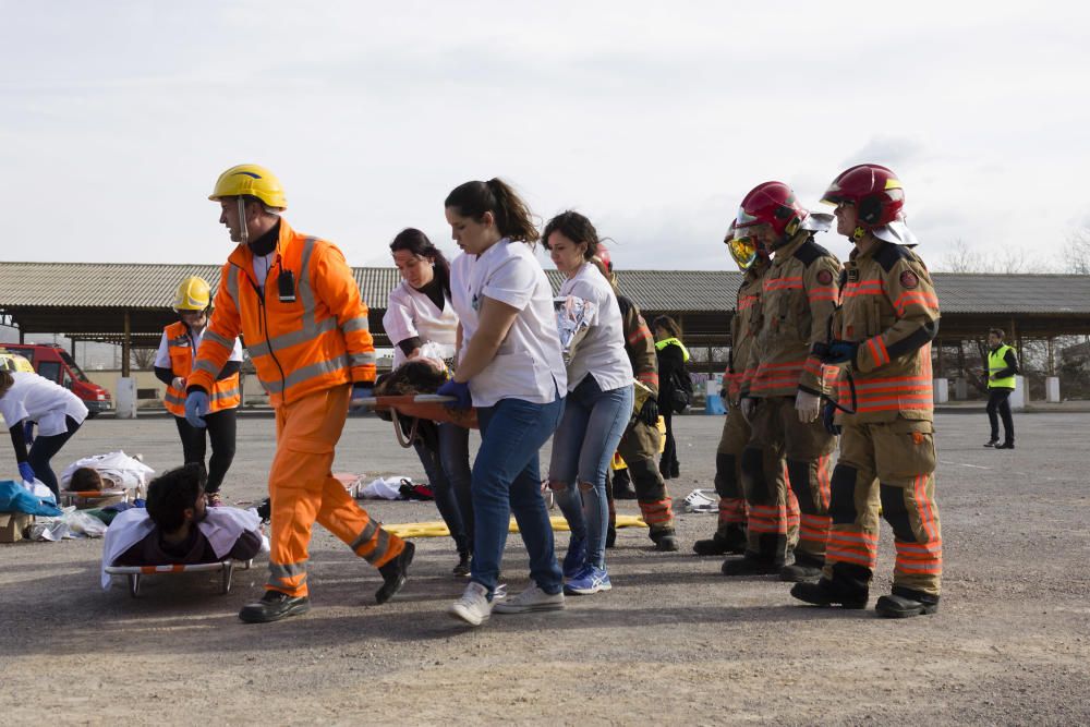 Simulacro de la Escuela de Enfermería de Castelló