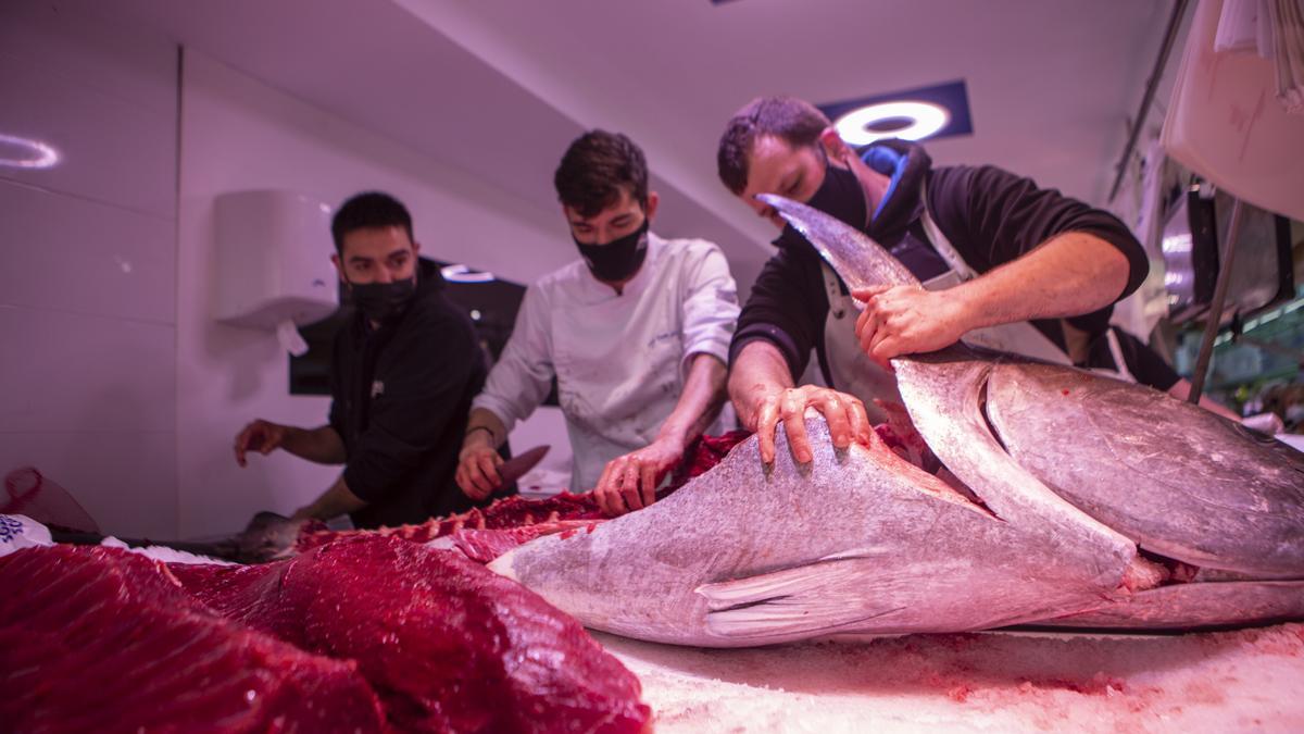 Un momento del ronqueo en El Fontán