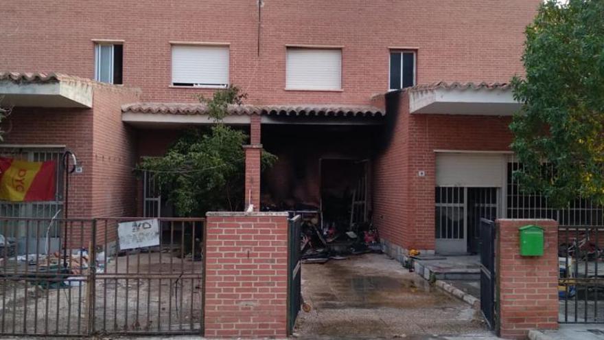 La vivienda una vez sofocado el fuego.