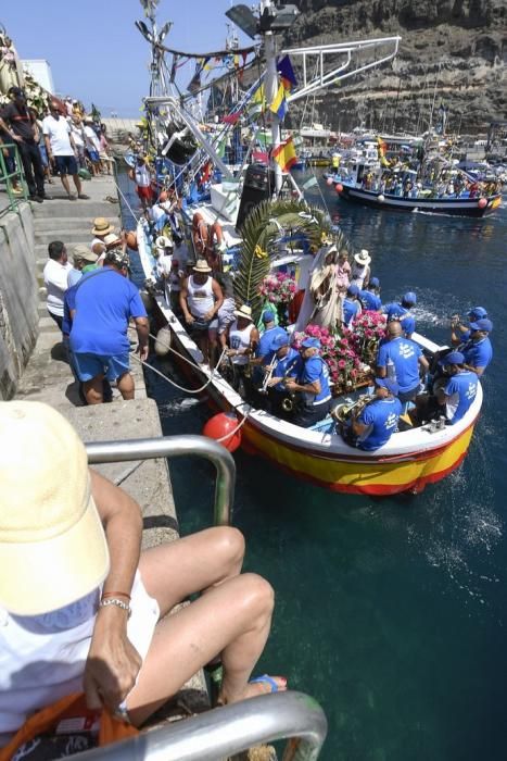 21-07-19 GRAN CANARIA. PUERTO DE ARGUINEGUIN-PUERTO DE MOGAN. MOGAN. Procesión marítima de la Virgen delCarmen desde el Puerto de en Arguineguín hasta el Puerto de Mogán.Fotos: Juan Castro  | 21/07/2019 | Fotógrafo: Juan Carlos Castro