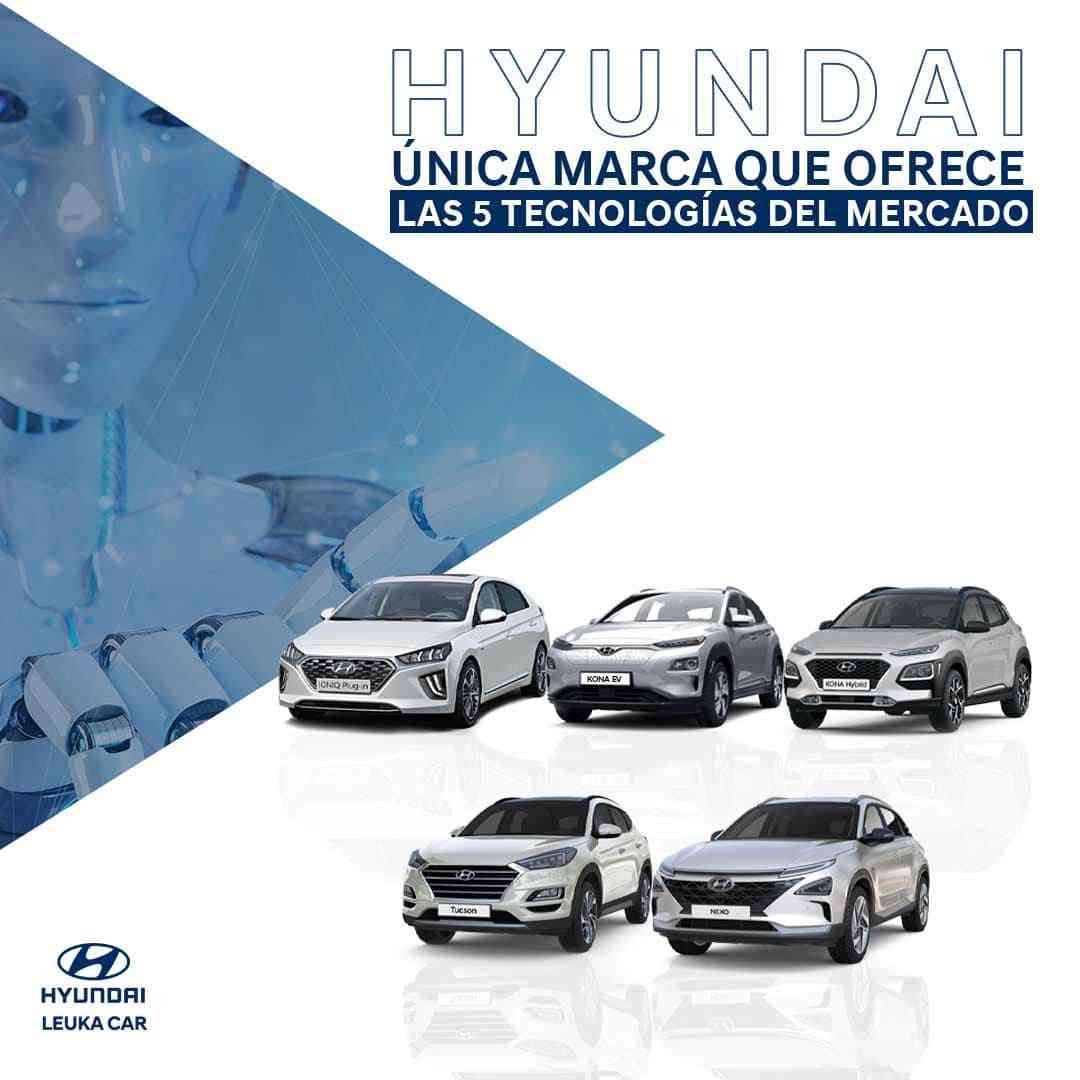 Hyundai es la única marca que ofrece las 5 tecnologías eléctricas del mercado.