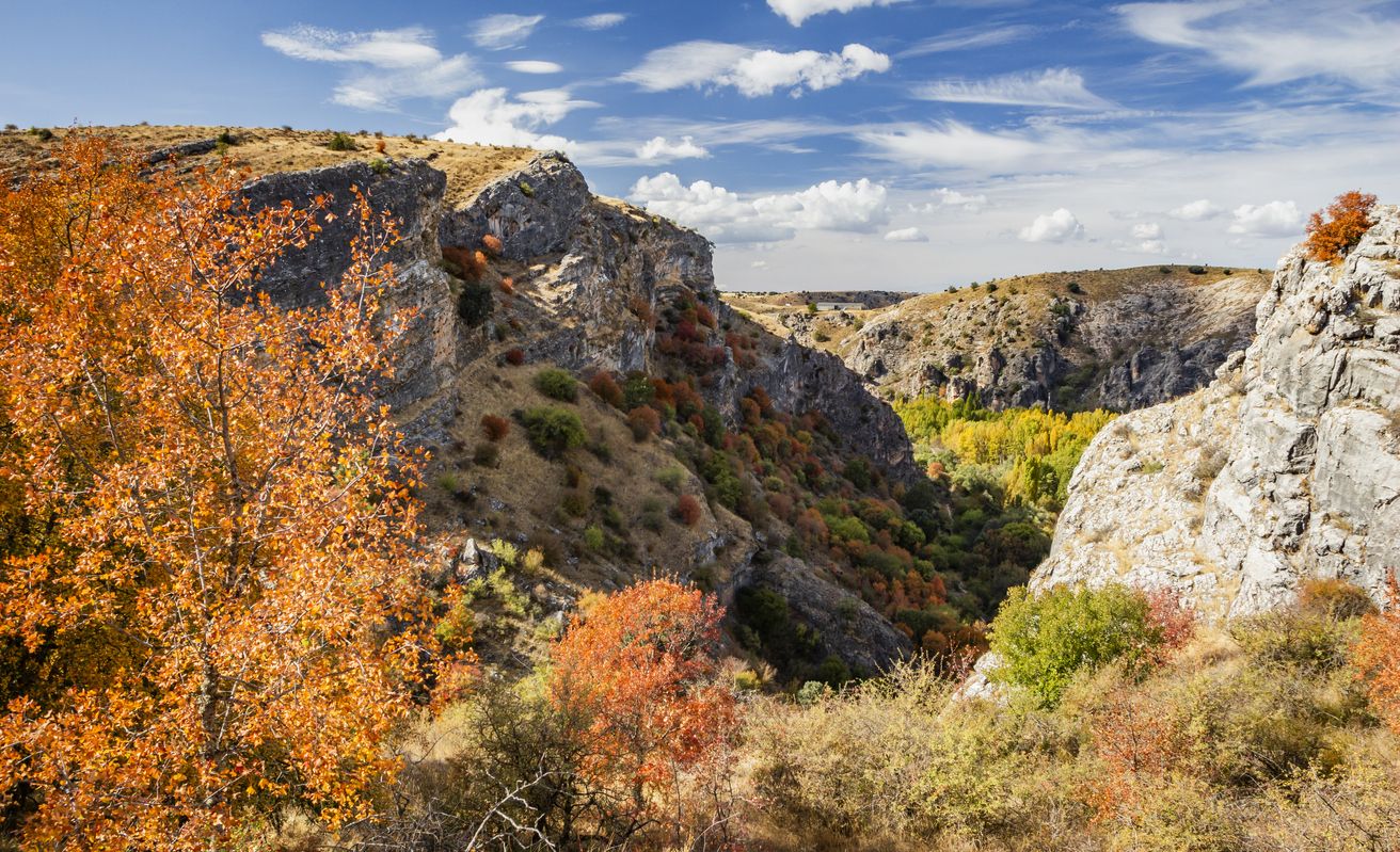 Vistas sobre el valle del río Dulce en Pelegrina