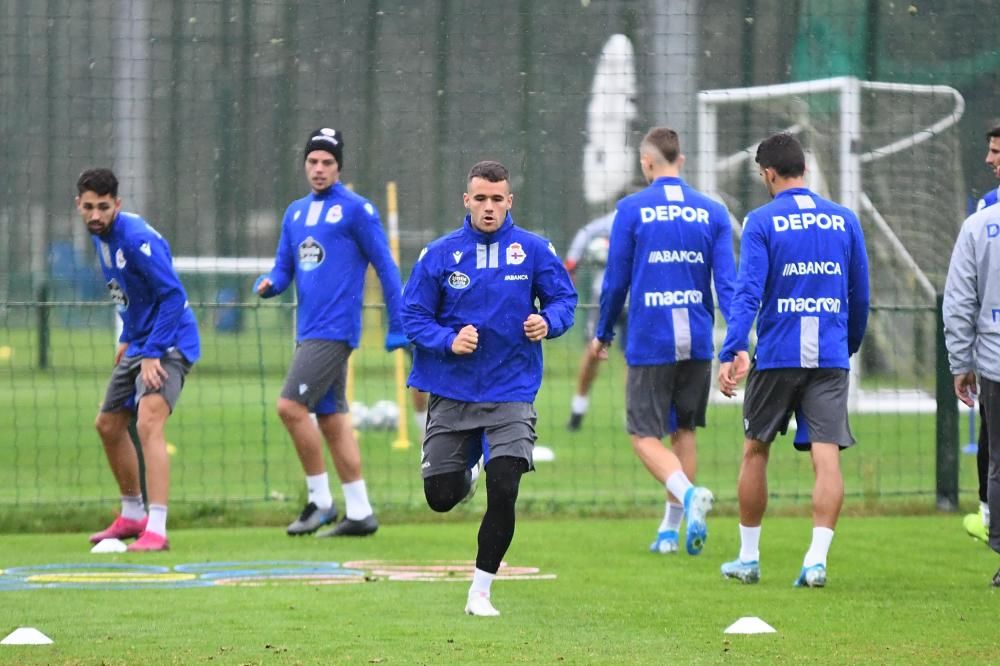 Entrenamiento en la ciudad deportiva de Abegondo.