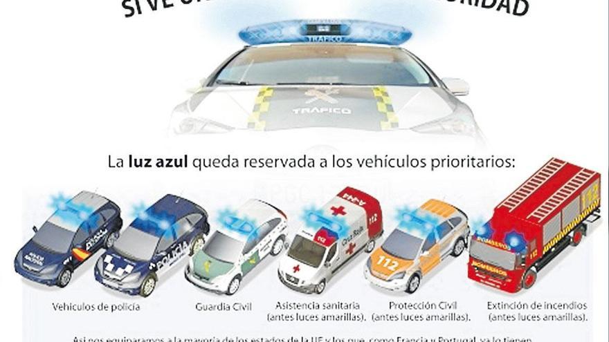 Todos los vehículos de emergencias cambiarán sus luces amarillas por azules DGT