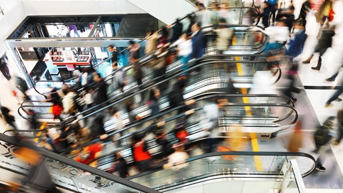 Una muestra de nuestro estrés cotidiano en un centro comercial.