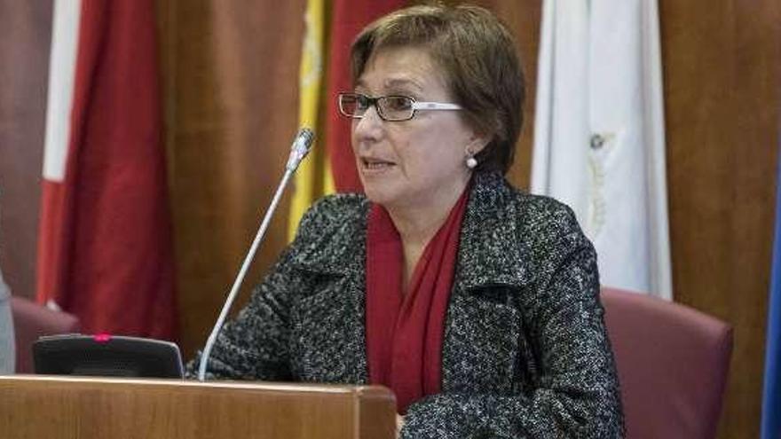 Chus Neira, presidenta del comité de empresa de Povisa, ayer. // C.G.