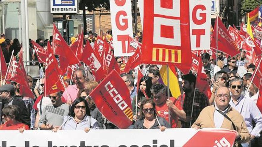 Castellón reivindica hoy mejores salarios y pensiones, trabajo digno e igualdad
