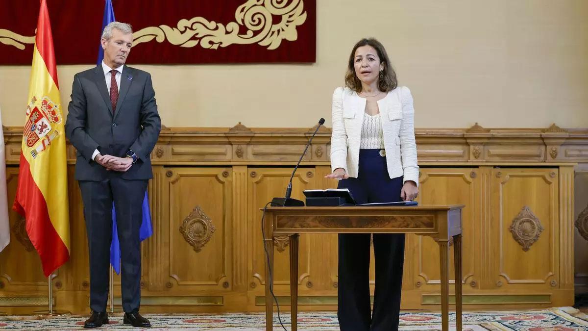 Toma de posesión de Marta Villaverde como nueva conselleira do Mar, con Villares y su situación judicial muy presentes
