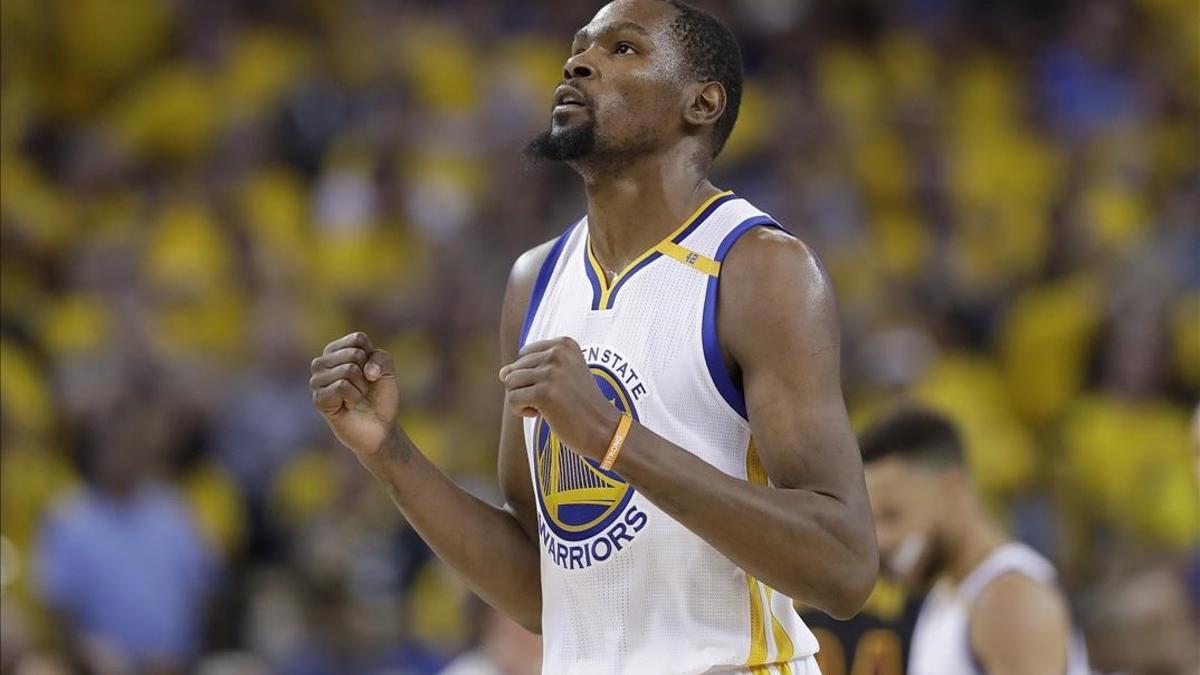 Kevin Durant, en un partido de esta temporada con los Warriors