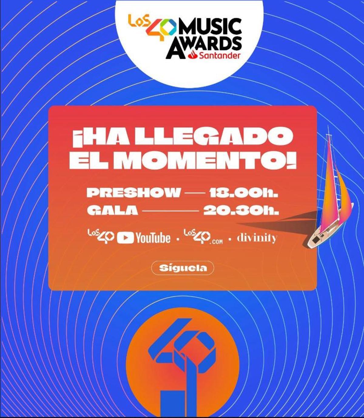 Cartel de Los40 Music Awards