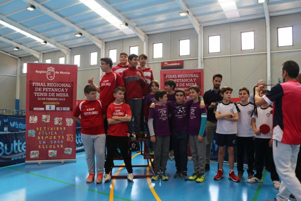 Final de tenis de mesa de Deporte en Edad Escolar