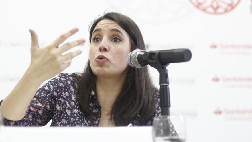 La portavoz de Unidas Podemos, Irene Montero.