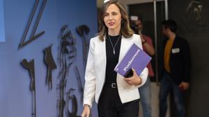 La secretaria general de Podemos, Ione Belarra, este martes en el Congreso.