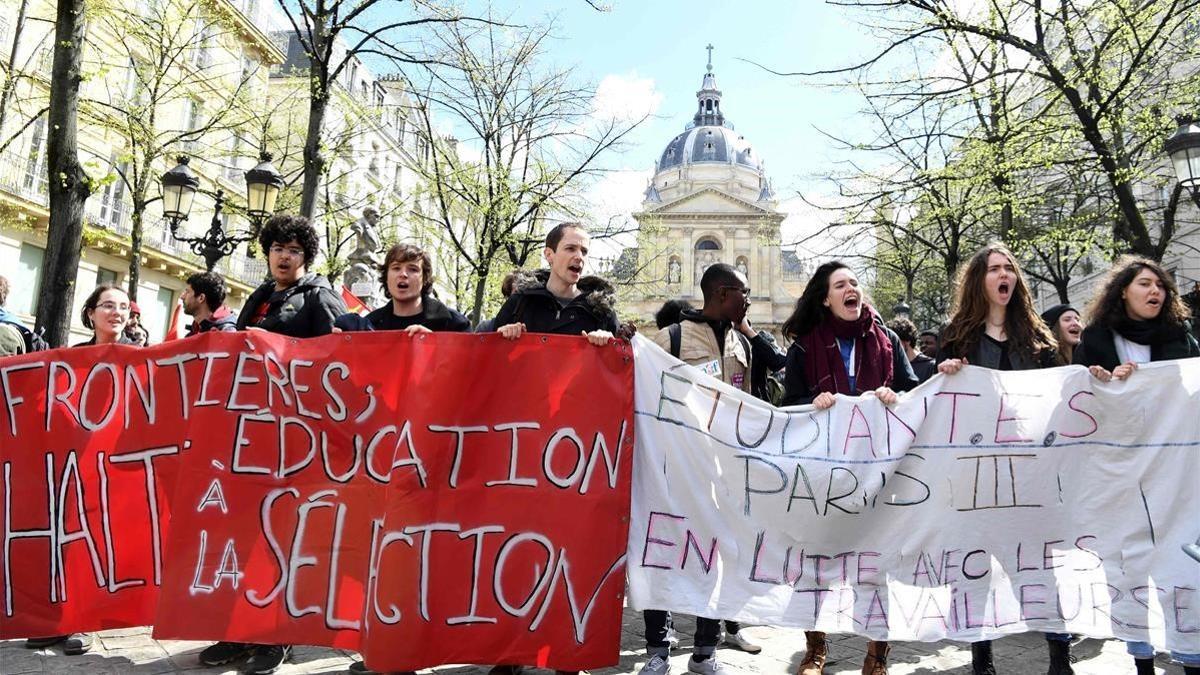 protestas sorbona francia