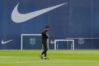 Último entrenamiento de Xavi Hernández con el Barça.