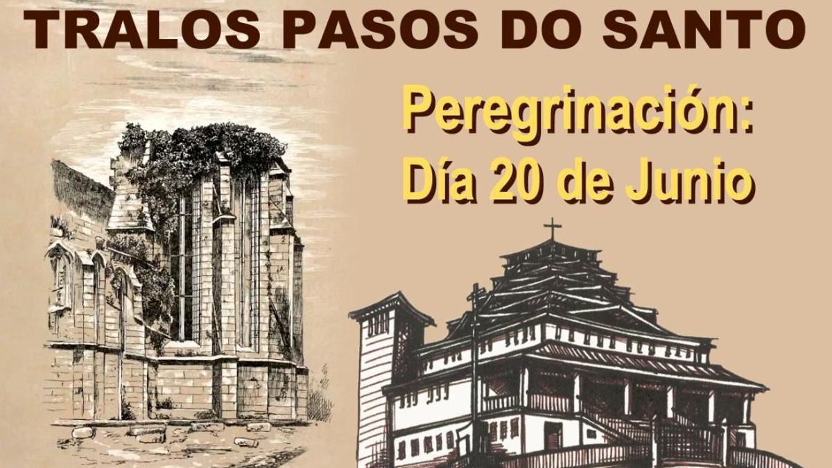 Cartel sobre la actividad que unirá Pontevedra y Sanxenxo.