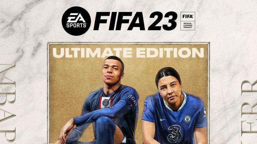 Kerr i Mbappé en una imatge promocional del FIFA 23