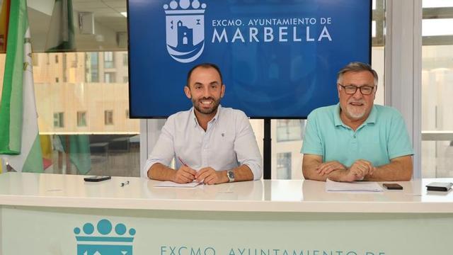 Responsables locales del Área de Transporte, ayer, en su comparecencia. | L.O.