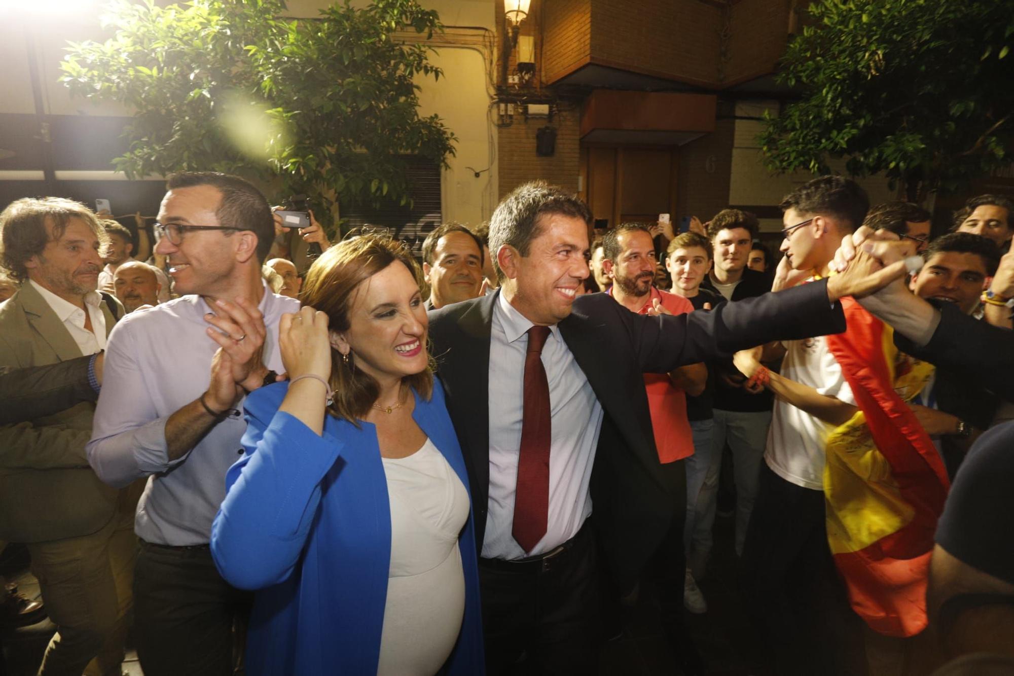 Mazón y Catalá celebran la victoria del PP en las elecciones autonómicas y municipales