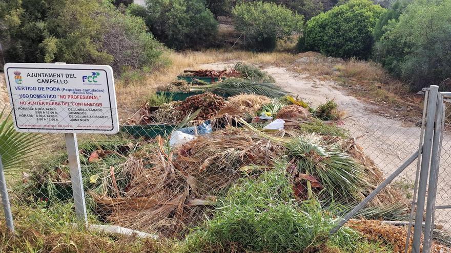 Coto al fraude en los puntos de recogida de poda en El Campello