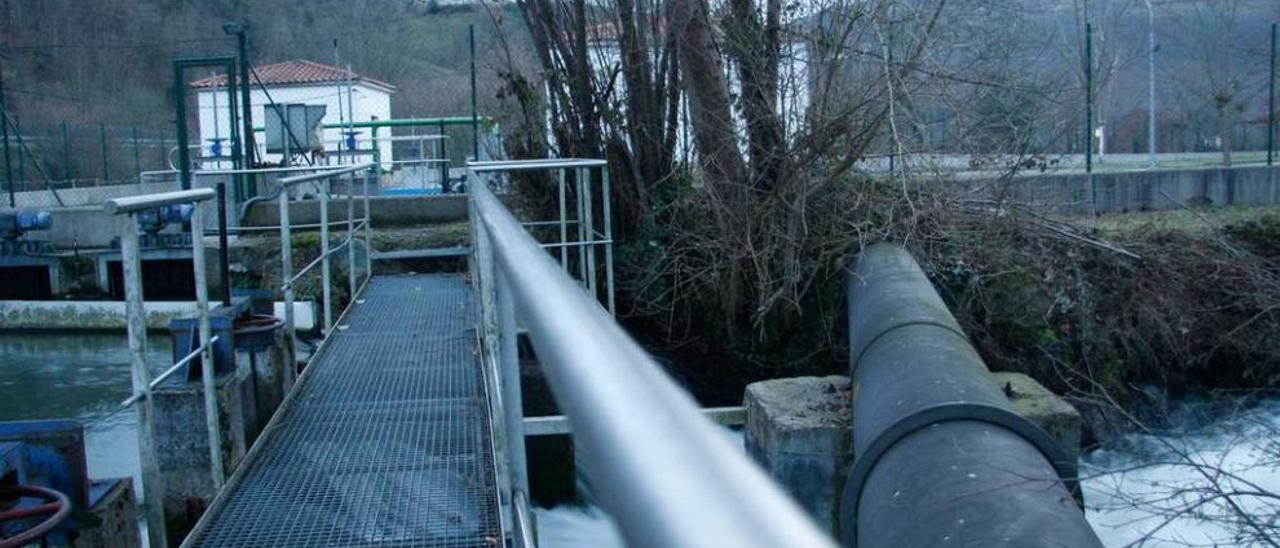 Planta depuradora de Entralgo, que trata las aguas que abastecen al concejo de Langreo.
