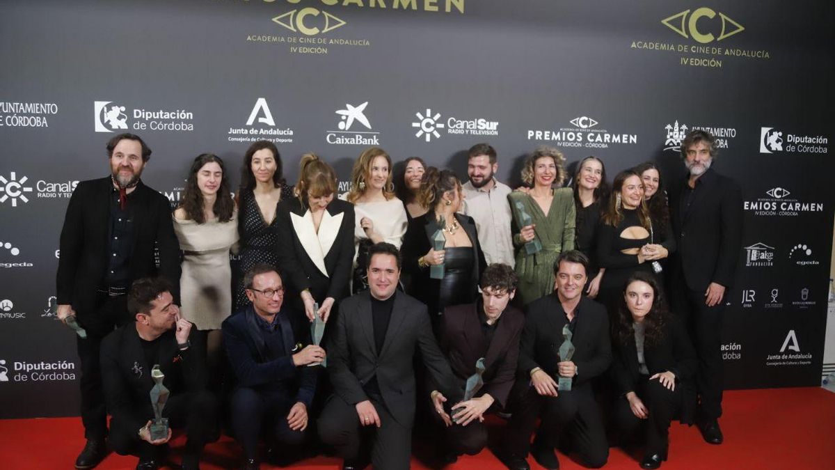 Equipo de &#039;Segundo premio&#039;, película ganadora de los Premios Carmen de cine andaluz.