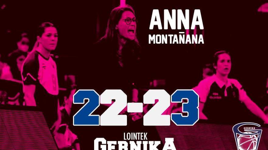 El Lointek Gernika no contará con Anna Montañana