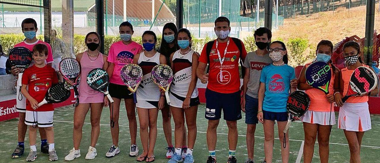 Los asturianos que participaron en el torneo de pádel de Valladolid.