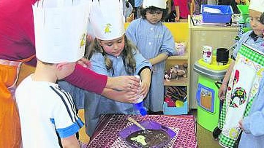 Los alumnos del Enrique Alonso, en la cocina