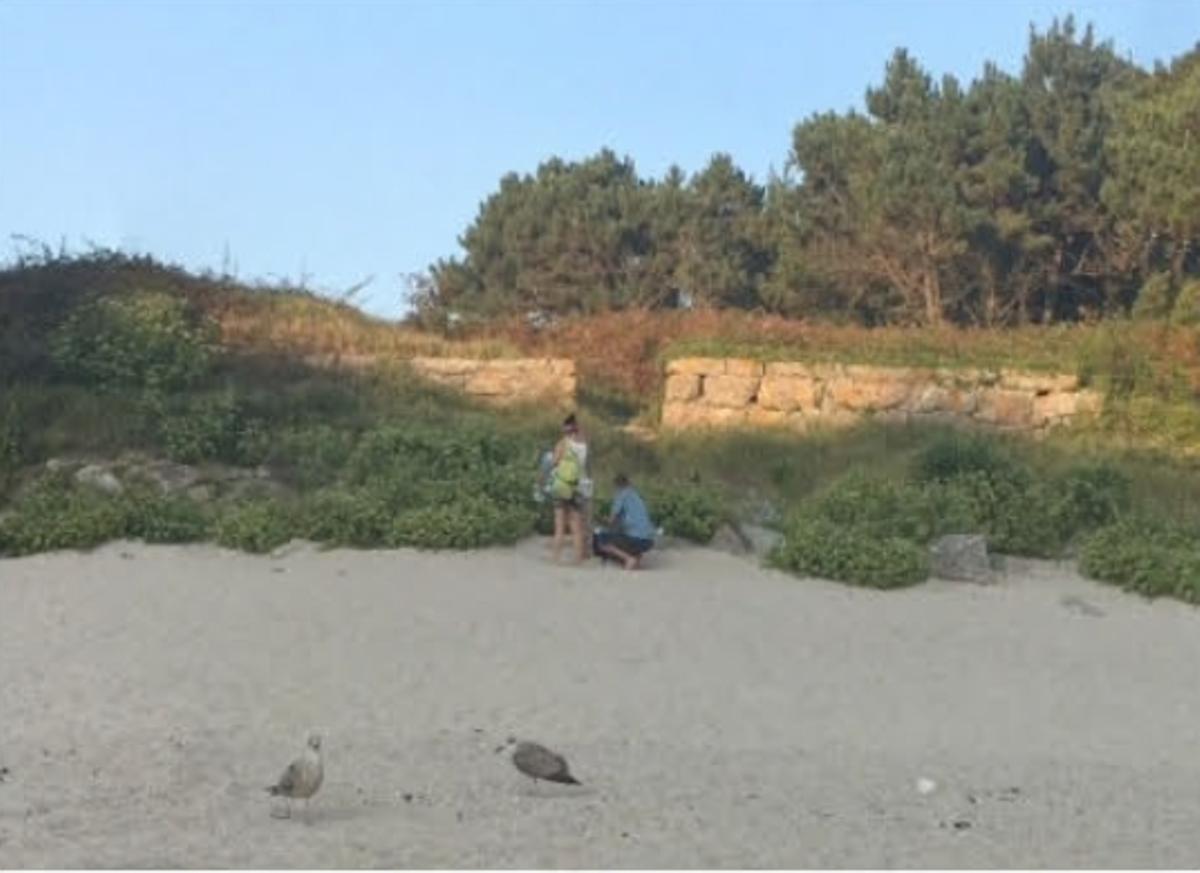 Los restos de la antigua salazón de Ancoradouro, en Cabo Udra.