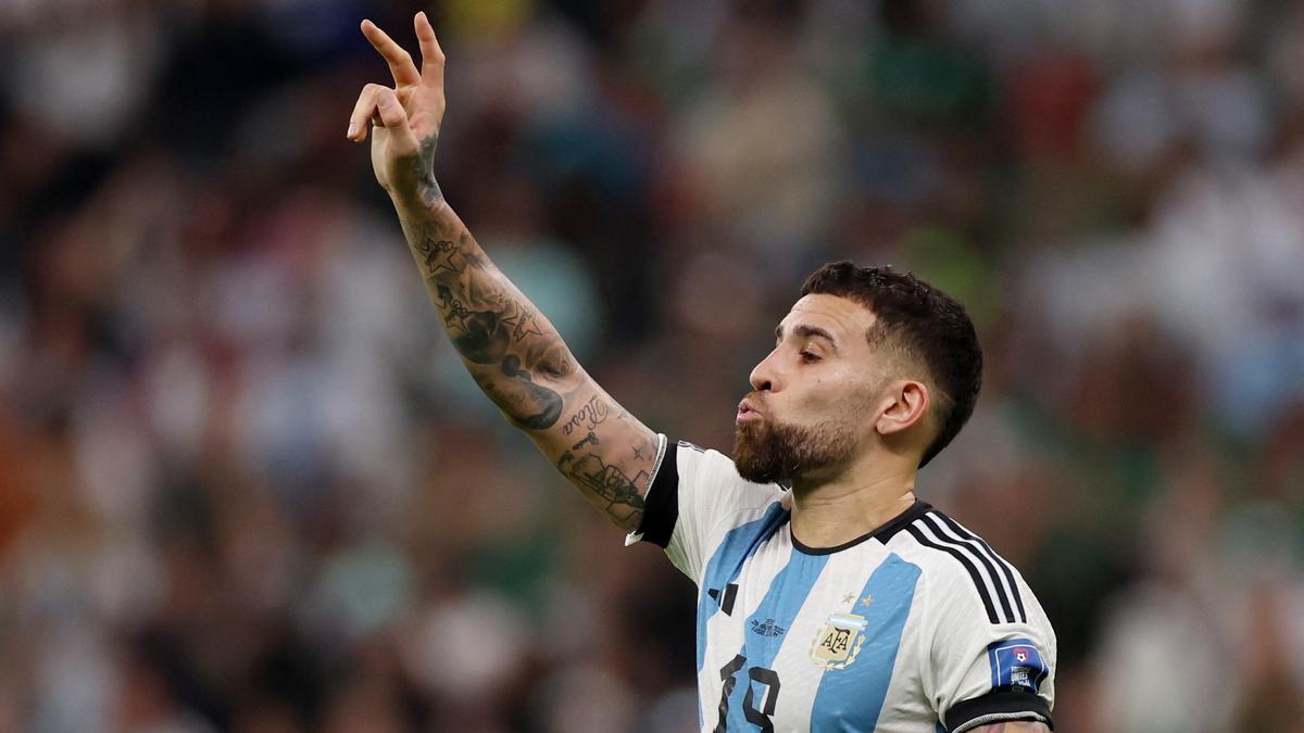 Nicolás Otamendi durante el Mundial de Catar.