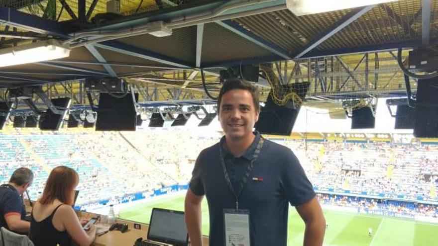 Pedro Alonso antes del Villarreal-Real Sociedad de la primera jornada de LaLiga Santander.