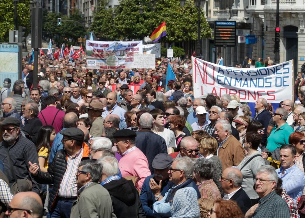 Manifestación de los pensionistas en Oviedo