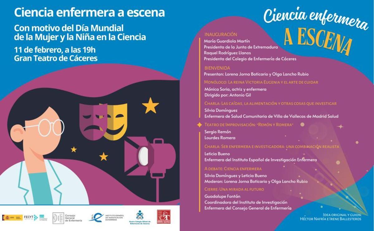 Cartel oficial del programa que se desarrollará en Cáceres.