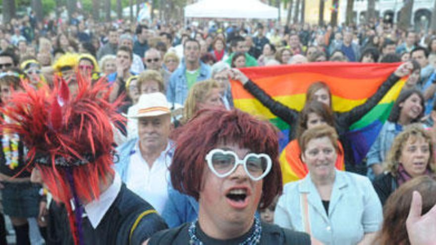 Fiesta del Día del Orgullo LGTB en A Coruña en junio de 2012. / V. Echave