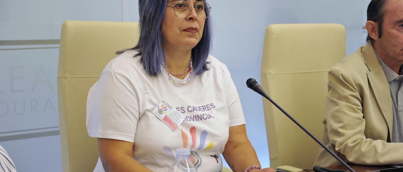 Maribel Mendoza, ayer en su comparecencia en la comisión de Educación de la Asamblea de Extremadura.