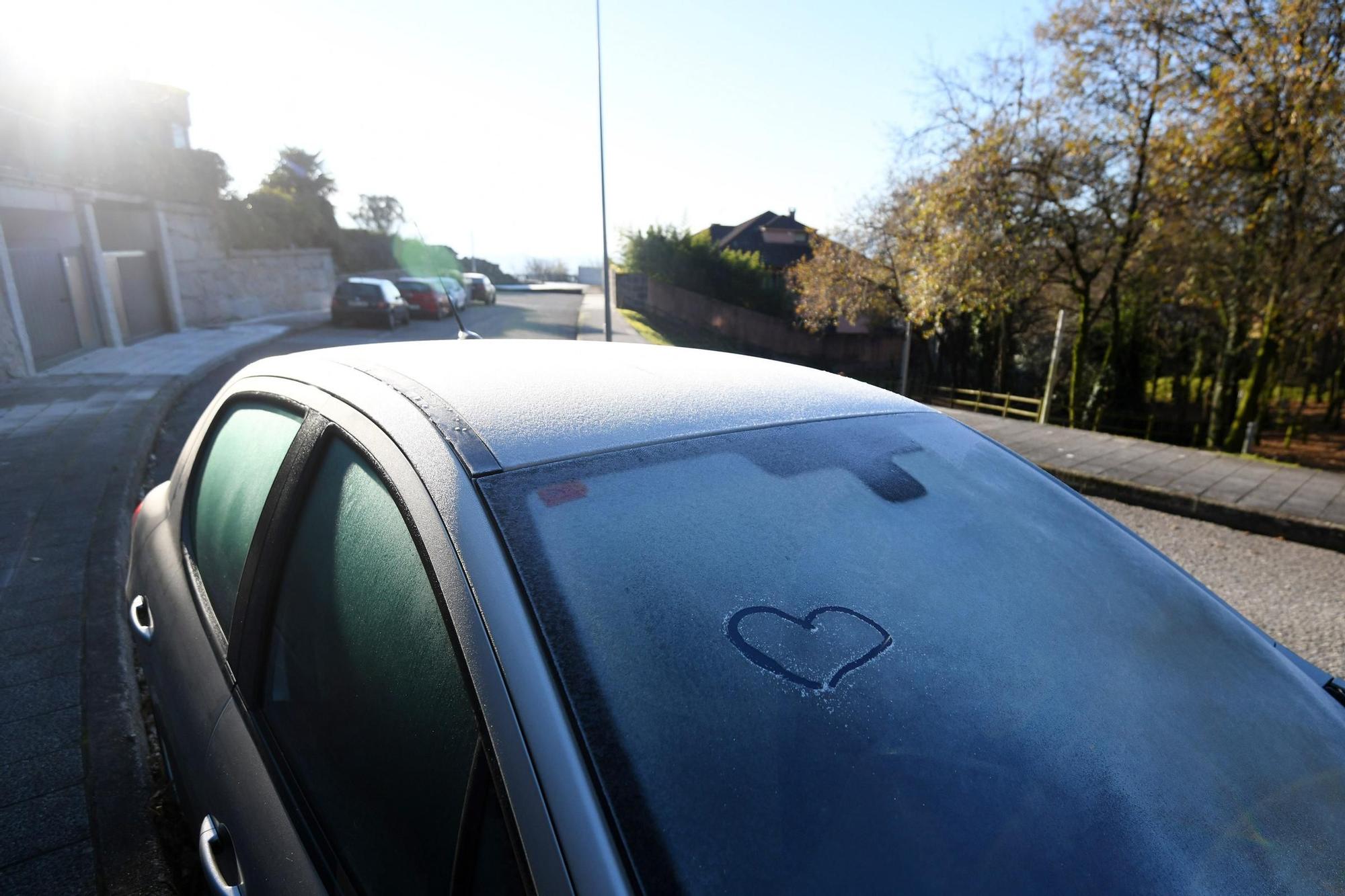 El tiempo en Galicia | Temperaturas bajo cero hielan la comarca de Pontevedra