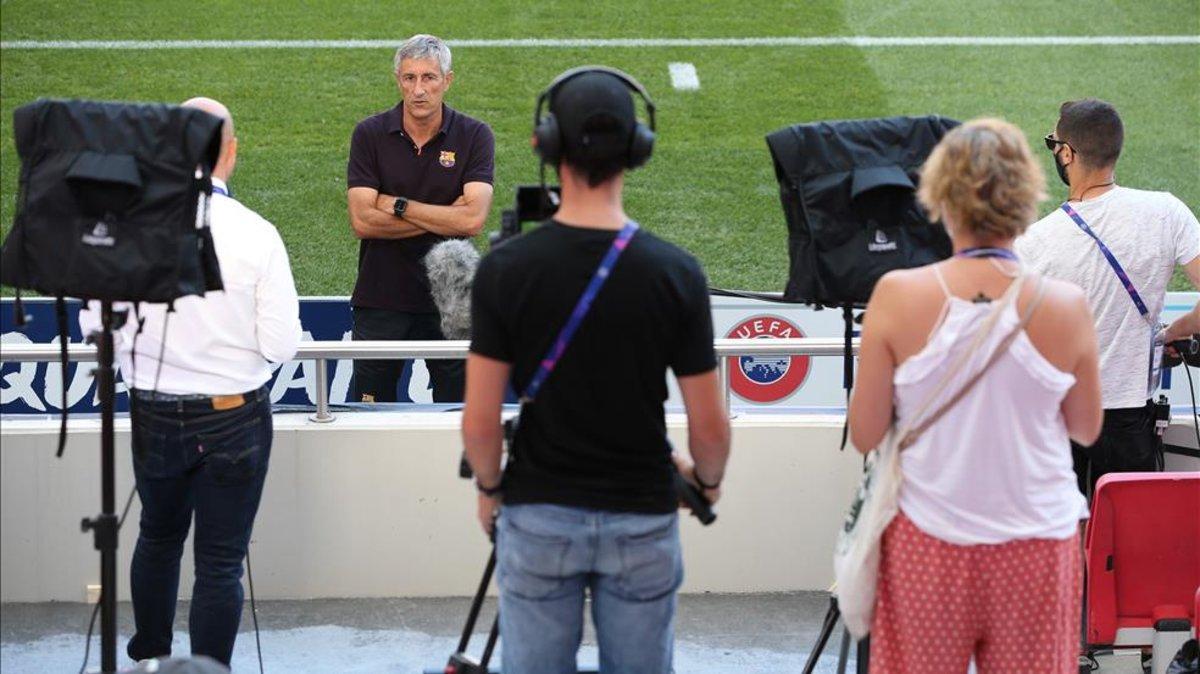 Setién, en el estadio Da Luz