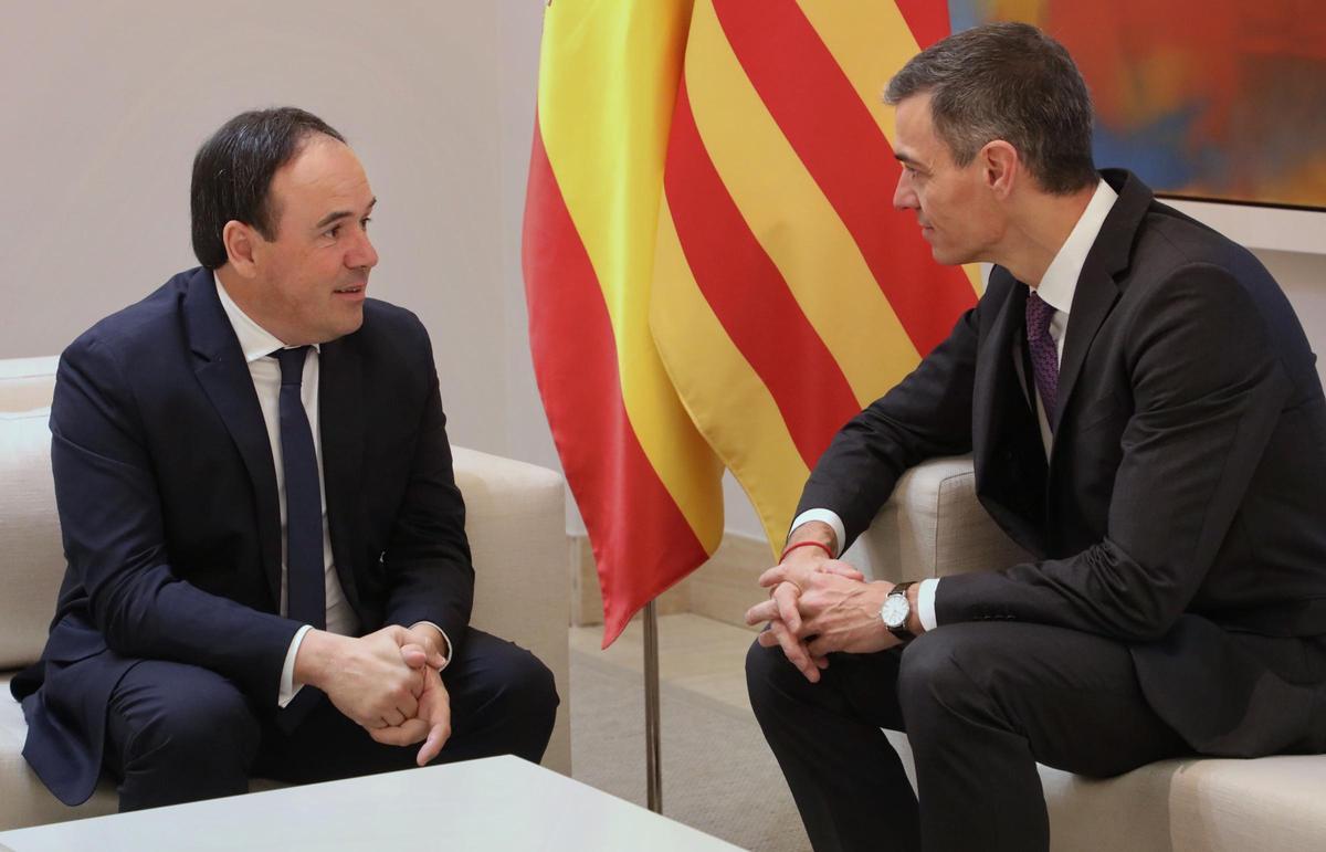 Llorca y Sánchez, en la reunión mantenida en la Moncloa.