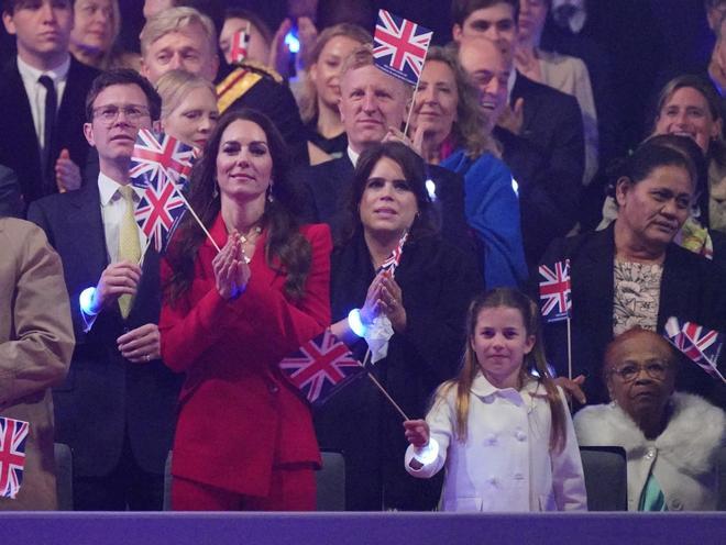 Kate Middleton y la princesa Charlotte en el concierto de coronación