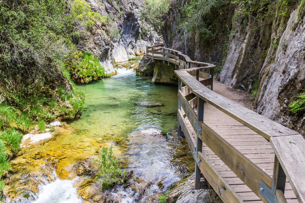 La garganta Cerrada de Elias en Parque Nacional de Cazorla, España