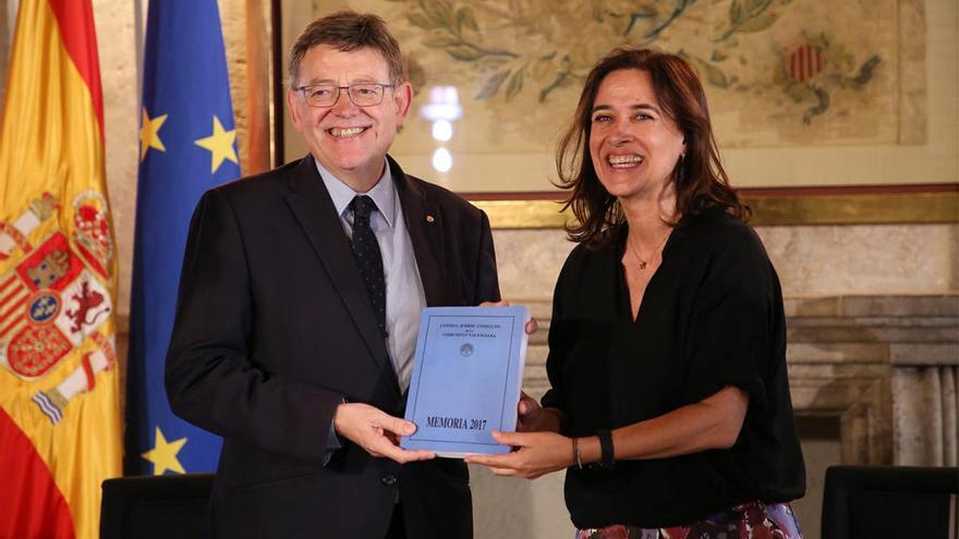 El presidente Ximo Puig y la presidenta del CJC, Margarita Soler.