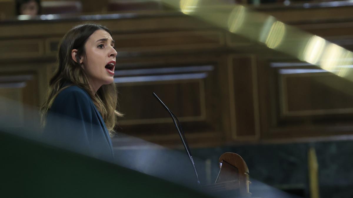 Irene Montero en el Congreso de los Diputados.